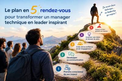Le plan en 5 rendez-vous pour transformer un manager technique en leader inspirant