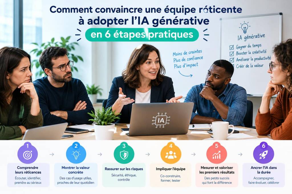 Comment convaincre une équipe réticente à adopter l'ia générative en 6 étapes pratiques
