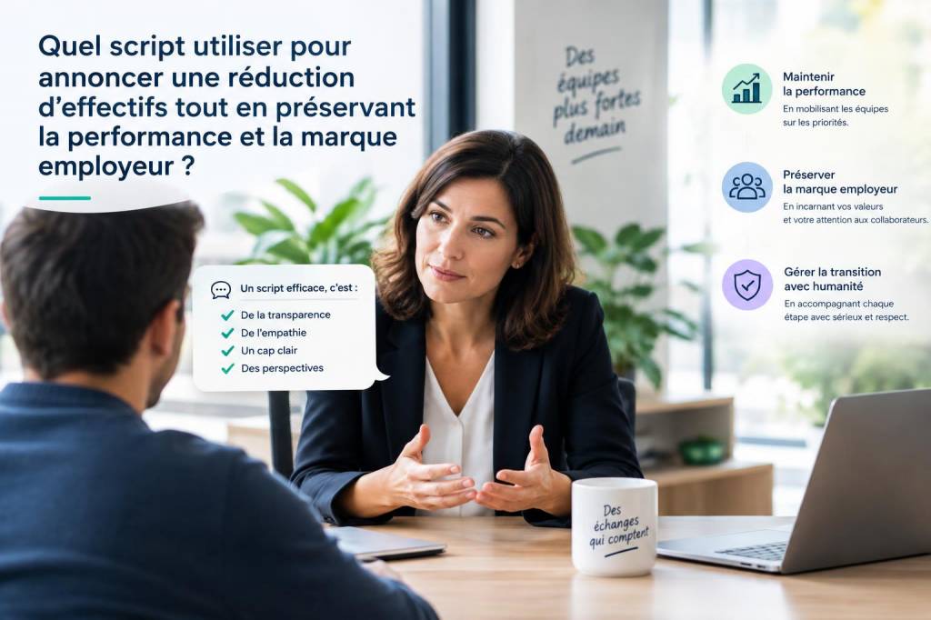 Quel script utiliser pour annoncer une réduction d'effectifs tout en préservant la performance et la marque employeur