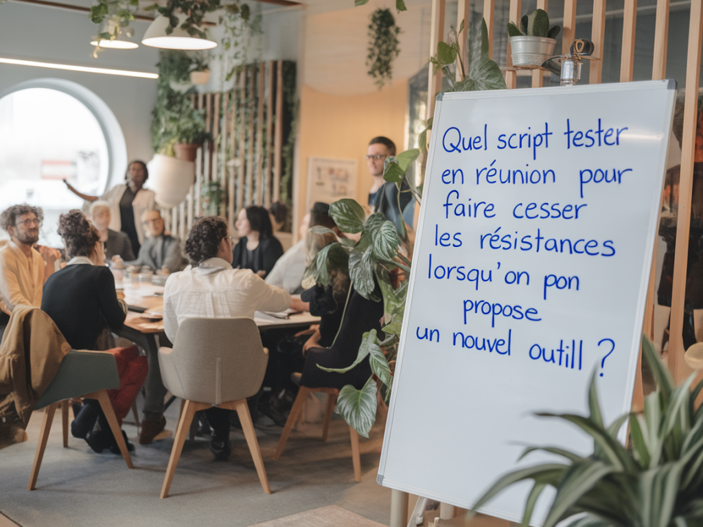 Quel script tester en réunion pour faire cesser les résistances lorsqu'on propose un nouvel outil